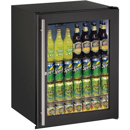 U-line Black Beverage Center Model U-ADA24RGLB-13B Inv# 17747