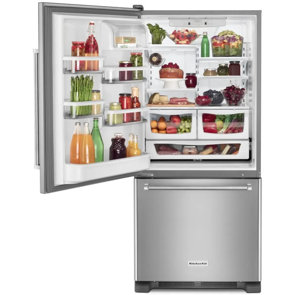 KitchenAid Stainless Steel Refrigerator Model KRBL109ESS Inv# 42480