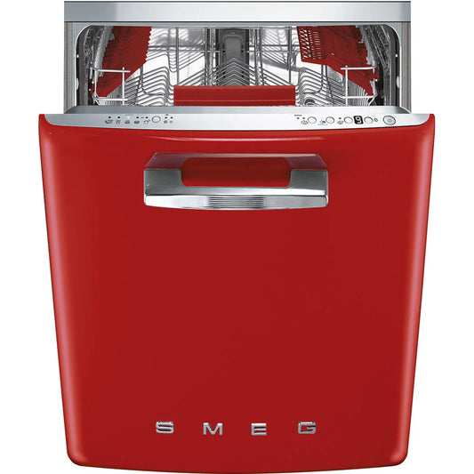 Smeg 50's Retro Design Cream Red Dishwasher Model STFABURD1 Inv# 26960