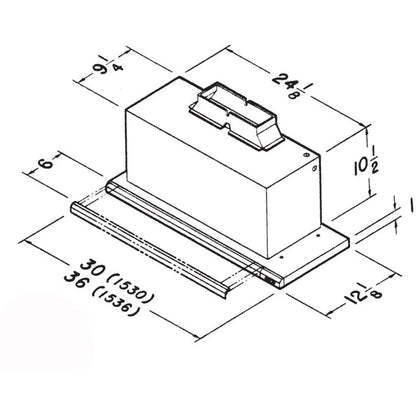 Broan Slide-out Hood Under Cabinet Hood Model 153023 Inv# 27685