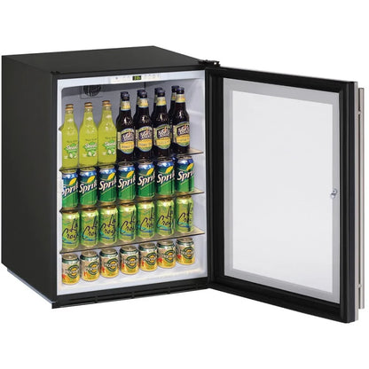 U-line Black Beverage Center Model U-ADA24RGLB-13B Inv# 17747